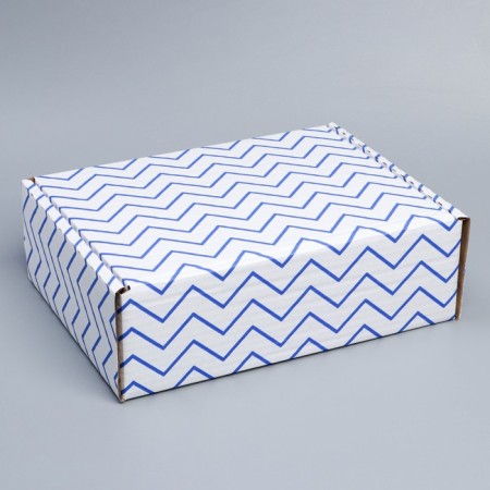 Box Gift team, packaging, "zigzag", white, 27 x 21 x 9 cm-1