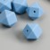 Busina silicone "polyhedron" cold blue d = 1.7 cm