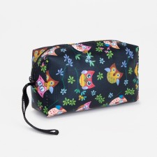 Cosmetic bag with lightning, black color