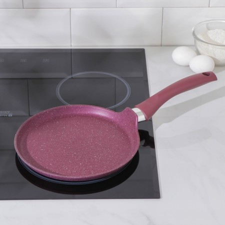 Pancake pan Trendy Style, D = 22 cm, plastic handle, anti -stick coating, purple color-5