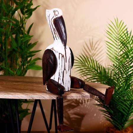 Souvenir "Pelican" hanging paws, wood 40 cm
