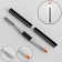 Acryl-gel brush, petal, 14 cm, d-6 × 9 mm, black/silver color