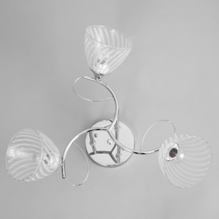 Chandelier "Nora" 3x60W E27 chrome 52x52x26cm-8