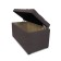 Puff with a lid and weighting, 800 × 400 × 420 mm, Dream velor, stone color