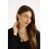 Set 2 objects: earrings, Antoinetta necklace crystals, white color in silver, 40 cm