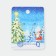 Earrings "Santa Claus" and Christmas tree, colored in gold