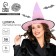 Carnival hat "Sorceress" with diodes, pink