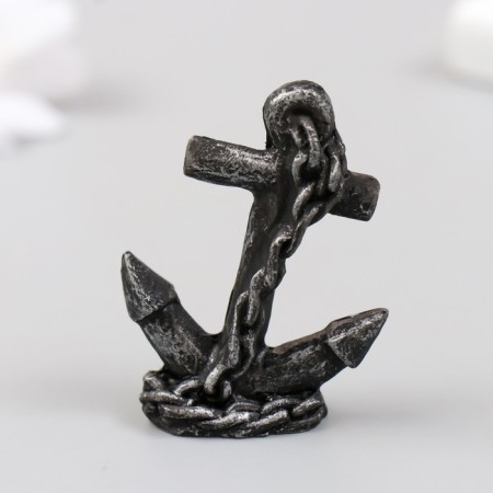 Figure for Florarium Polystone "Anchor with a chain" 4x1.5x5 cm