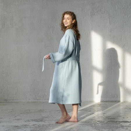 Shifu robe, size m, blue color-3