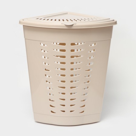 Corner underwear basket with a lid, 45 l, 37 × 50 × 56 cm, ivory color-11
