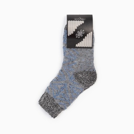 Socks children's woolen textured knitting color Blue, size 16-4