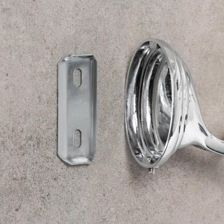 Holder for dental brushes wall, Accoona A11104, 2 glasses, glass, chromium-2