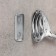 Holder for dental brushes wall, Accoona A11104, 2 glasses, glass, chromium
