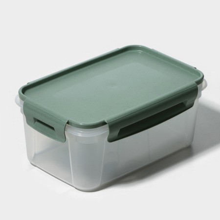 Lock & Ok food container 1.1 l, 18.6 × 12.2 × 8.1 cm, transparent, green cover-4