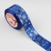 Satin tape with embossing "Snowflakes", 40 mm, 23 ± 1 m, blue color/silver No. 122