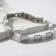 Bracelet Ceramics "Rhythm", white color in silver, 20.5 cm