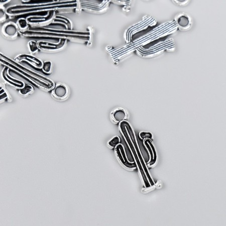 Decor for creativity Metal "Cactus" silver 2x0.7 cm