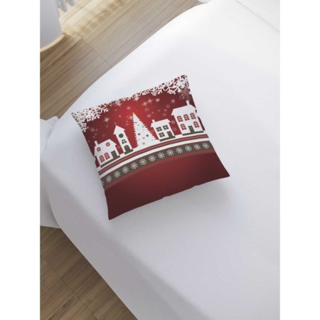 Decorative pillowcase "Christmas city", on a zipper, size 45x45 cm-1