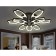 LED ceiling LED with Ambrella Light, Original, Fa581, 9XLED, 162 W, ​​12150LUM, 3000-6400K, Black, Transparent Color.
