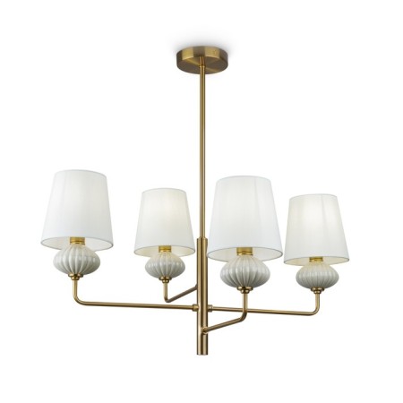 Suspended lamp Freya FR2029PL-04BS Ceramics, 640x680x680 mm, E14, 4x40W, brass color