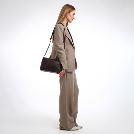 Women's bag over the shoulder Textura, average size, brown color-7
