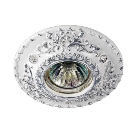 Built -in lamp Novotech, 50 W, GX5.3, 12 V, 65x65 mm, d = 65 mm, white