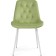 Chair on the Grass -Karkas Goyar Metal/Velur, White/Green 51x61x82 cm