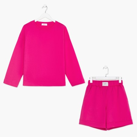 Women's costume (sweatshirt and shorts) Mist, p. 44-46, pink-5
