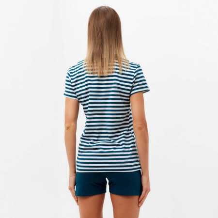 Women's set (T -shirt/shorts), emerald strip color, size 52-4