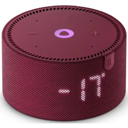 Smart Column "New Yandex Mini Station", Voice Assistant Alice, 10W, with a clock, red-3