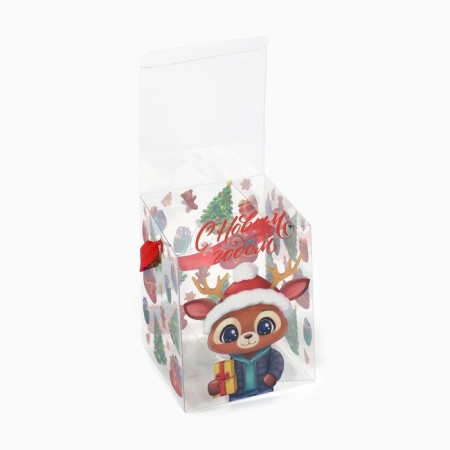 Box a gift New Year's folding PVC, “Happy New Year!”, 12 x 15 x 12 cm, New Year-3