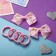 Hair set "Karapunka" (4 elastic bands, 2 clamps) Unicorn Rainbow, 2 cm, pink