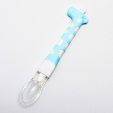 Children's spoon for feeding "giraffe", blue color