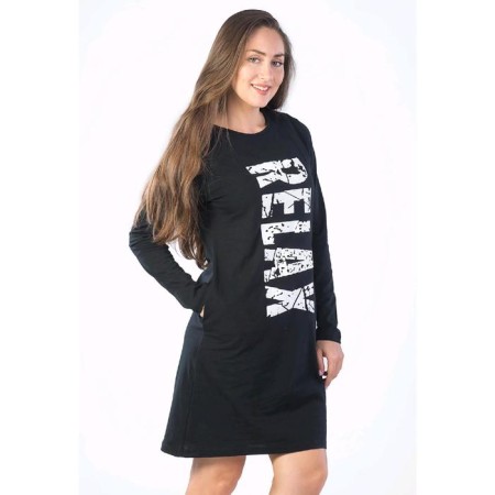 Women's tunic with a long sleeve, size 44, black color-2