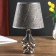 Lamp table ceramics "Vilnius" Gray with silver E14 40W 33x20x20 cm Risalux