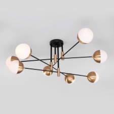 Ceiling light eurosvet nuvola 70129/8, e27, 8x60W, 1000x1000x380 mm, brass color