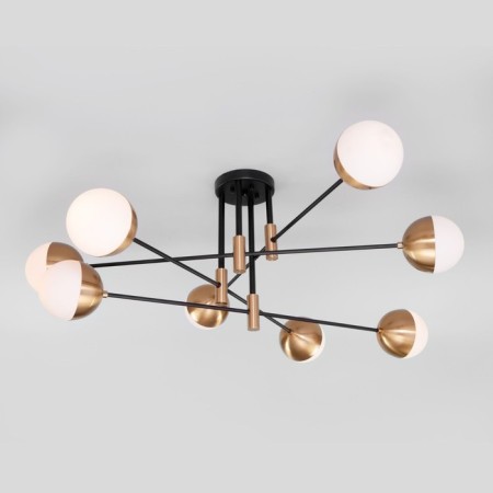 Ceiling light eurosvet nuvola 70129/8, e27, 8x60W, 1000x1000x380 mm, brass color