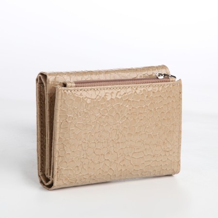 Women's wallet on magnet, beige color