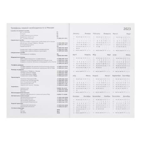 Dated diary of 2024, A5, 176 sheets, Attomex.arkona, Bumvinyl cover, Lasse, Block 70 g/m2, blue-4