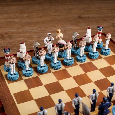 Chess souvenir "sea stories", h king-8 cm, pawns-6 cm, 36 x 36 cm-4