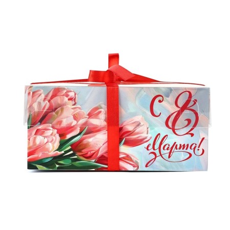 Capcake box "Tyulpans with oil", 16 x 8 x 7.5 cm-1