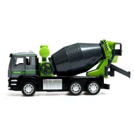 Metal “concrete” truck, inertia, light and sound, mobile parts-2