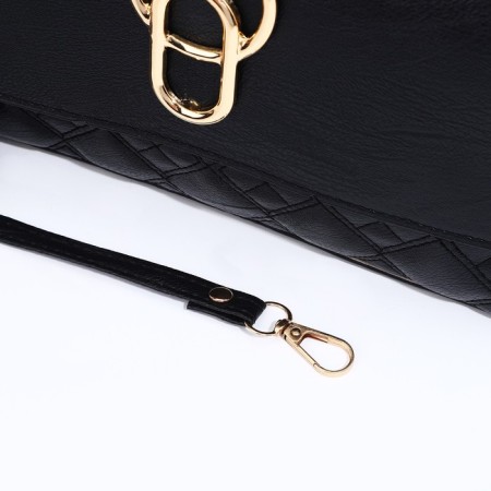 Bag-clate on magnet, long belt, black color-6