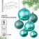 New Year's Christmas Balls “Conde and Cozy!”, For New Year, plastic, d = 6, 6 pcs., Blue color with white