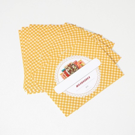 Lesnaya homework label, 70 × 70 mm, orange-3