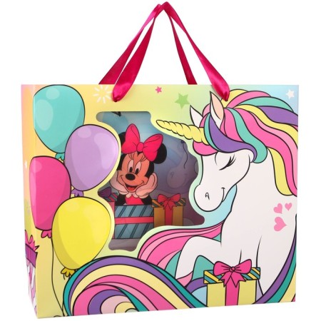 Gift package, 46x31x13 cm, plastic window, packaging, Minnie Mouse and unicorn-7