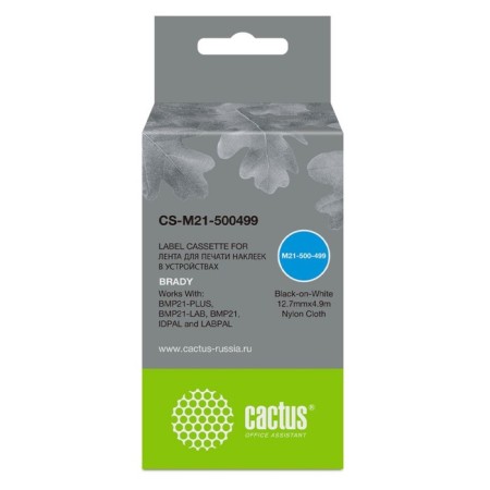 Ribbon cartridge Cactus CS-M21-500499 Black for Brady BMP21-Plus, BMP21-Lab