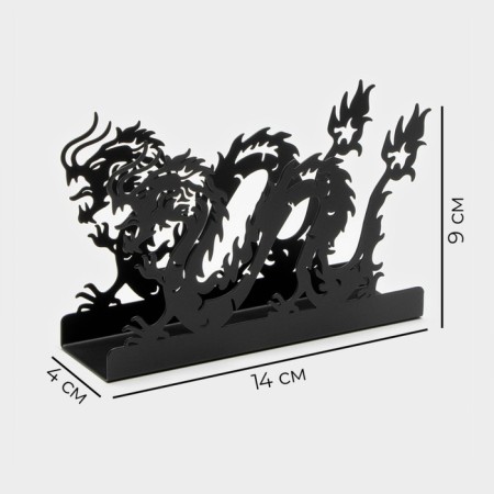 Magistro “Dragon” napkin, 14 × 4 × 9 cm, black color-1