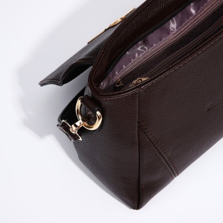 Magnet bag bag, long belt, brown color-6