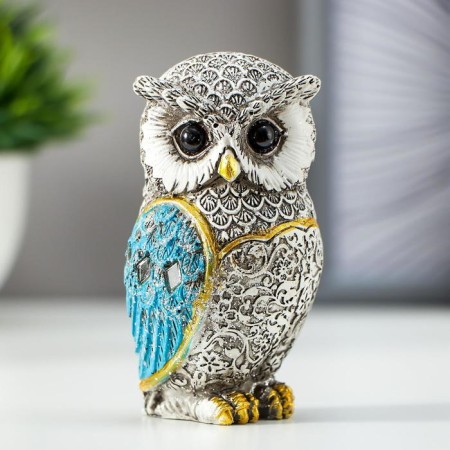 Souvenir Polystone "Seven Gray Filin with blue wings" NR 7 pcs 9.8; 9; 8.4; 7.3; 6.7; 6; 5.5 cm-1